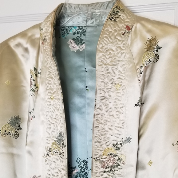 Vintage Asian Silk Quilted Reversible Open Jacket - Picture 8 of 8